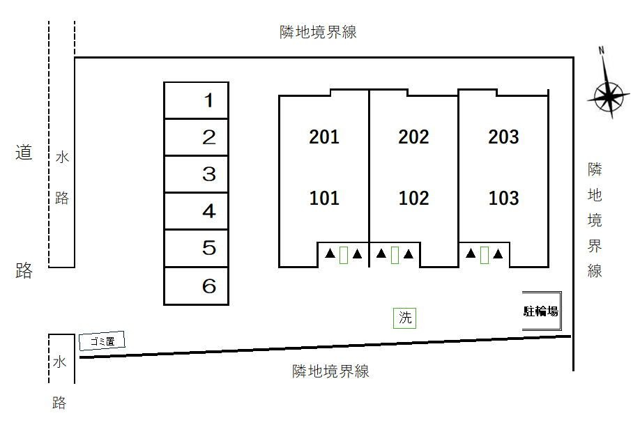 メゾンＨＩＫＡＲＩの区画図