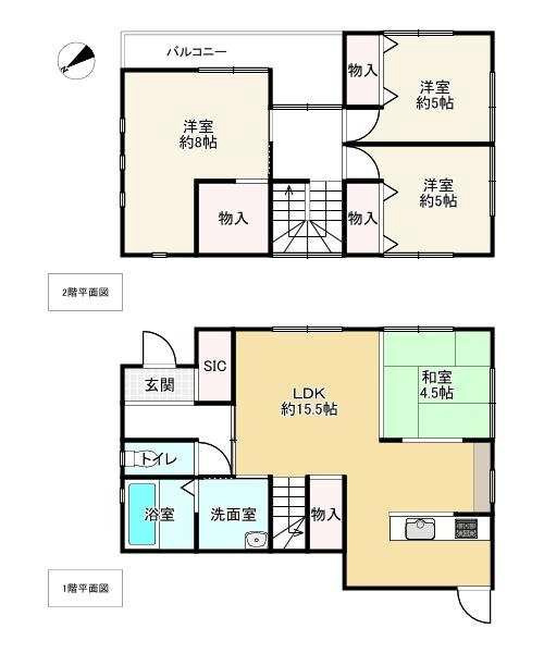加古川市東神吉町西井ノ口　中古戸建の間取り|3LDKです。