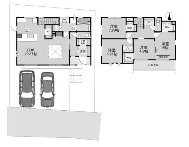 【間取り】 | 桂坂 大枝北沓掛町三丁目 新築一戸建