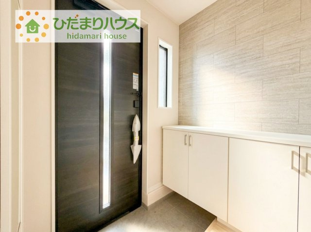 【玄関】 | 阿見町実穀55期　新築戸建 | 家族の靴をたっぷり収納！大型シューズクローゼット付き(^^♪