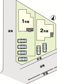 【区画図】 | 郡山市富田町丸山新築一戸建て2棟