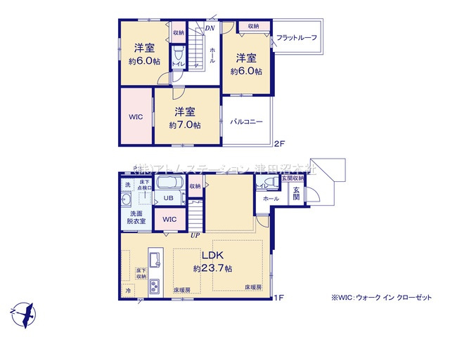 【区画図】 | アトムセレクト船橋市習志野台１９期２号棟