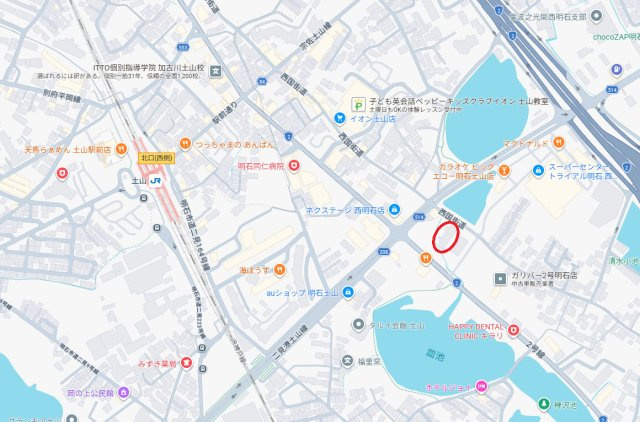 サーパス明石土山　4階の地図
