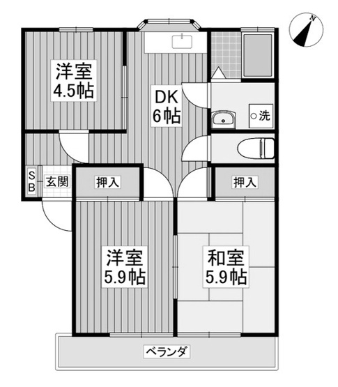【間取り】 | コーポ外原