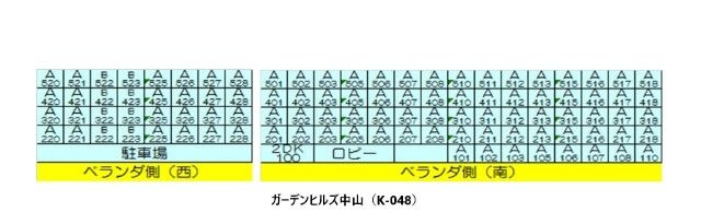 【区画図】 | ガーデンヒルズ中山(K-048)