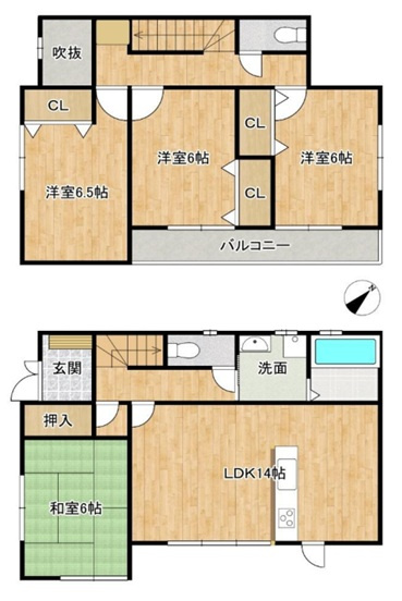 神戸市西区水谷1丁目の間取り