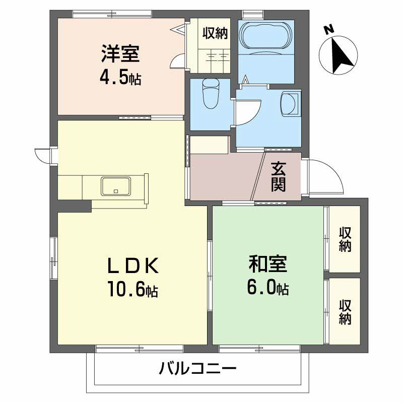 シャーメゾン沖洲　５番館の間取り