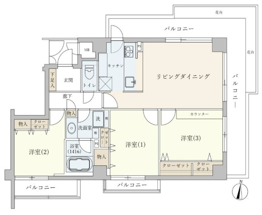 ヴェルドール芦屋の間取り