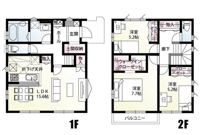 【間取り】 | 桶川市坂田西3丁目　新築戸建　全1棟　1号棟