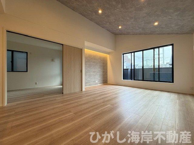 茅ケ崎市松林１丁目　新築戸建　全31区画の居間・リビング|18.2帖　LDK