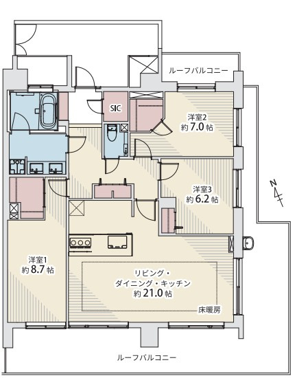 クラッシィハウス目黒洗足の間取り