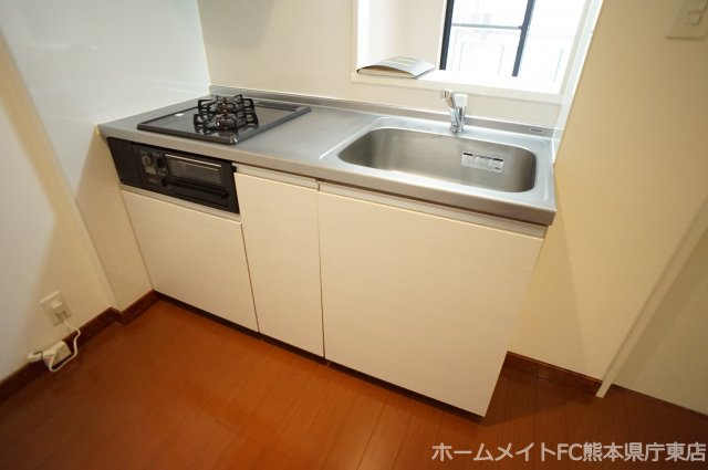 熊本市南区近見８丁目の賃貸マンションのキッチン