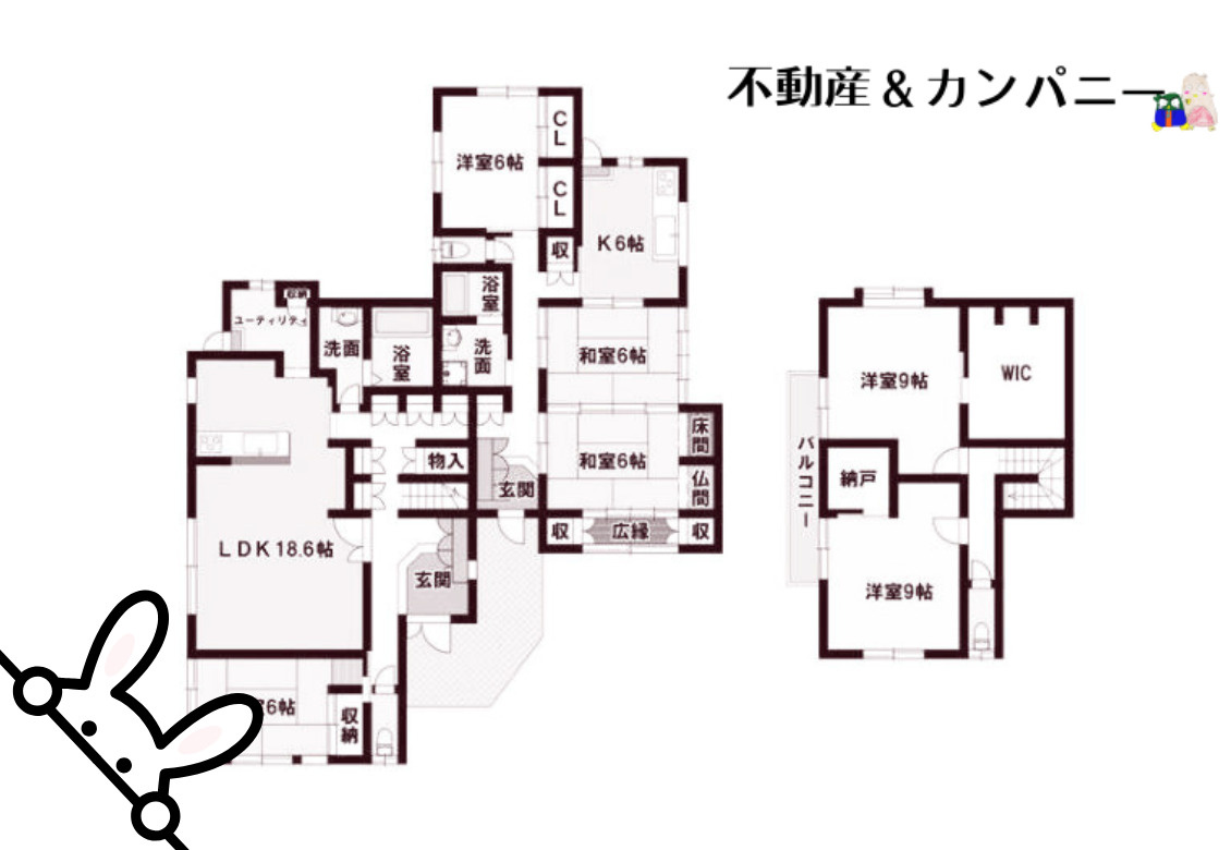 伊予市上吾川の中古のおうち　伊予市上吾川中古戸建の間取り