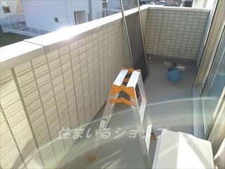 広島市安佐北区可部１丁目のアパートのバルコニー