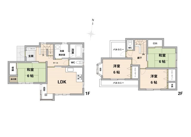【間取り】 | 富士見市渡戸3丁目　中古一戸建住宅　(ふじみ野店) | ご家族それぞれのプライベート空間を確保できる4LDKの住まい。
各居室の広さにゆとりがある為ゆったりとくつろげます。