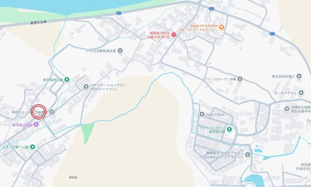 姫路市四郷町東阿保第12（全3棟）3号棟の地図