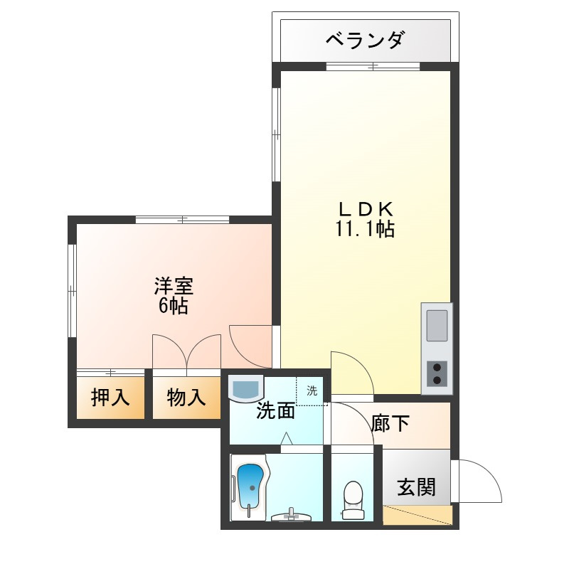 N’ｓコーポの間取り
