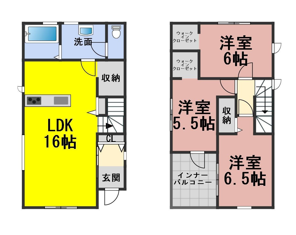 ６６８９１　岐阜市西川手新築戸建の間取り