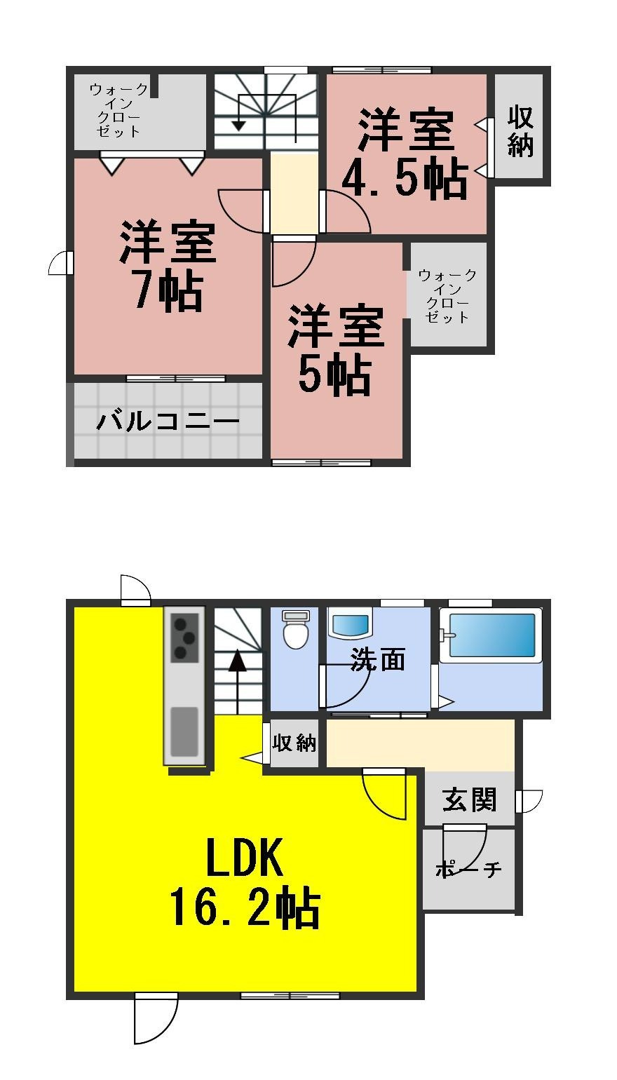 ６６８９２　岐阜市西川手新築戸建の間取り