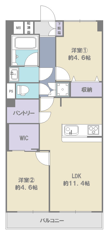 中銀新葛西マンシオンの間取り
