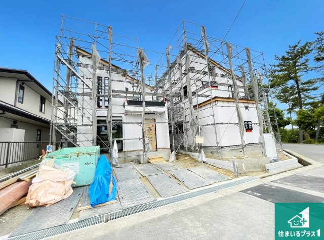 神戸市北区東有野台　新築一戸建ての外観|現在の進捗状況です！順調に作業進行中、完成が待ち遠しいです！詳細の間取り等、お気軽にお問い合わせください！