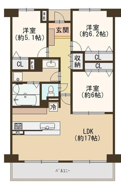 クロスティ八尾南壱番館の間取り