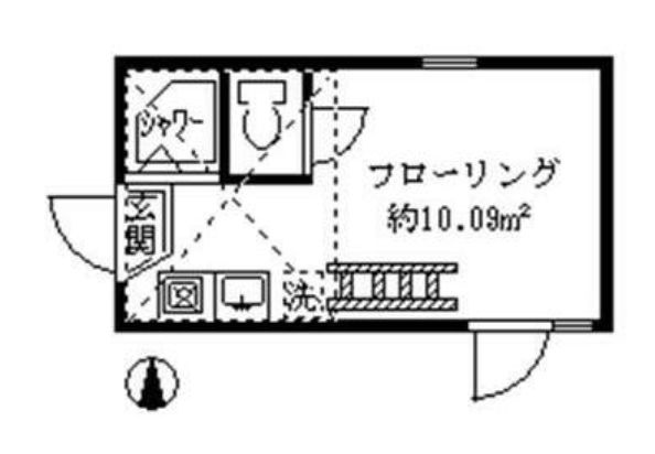 フェリスラビットの間取り|ロフト付のワンルーム★