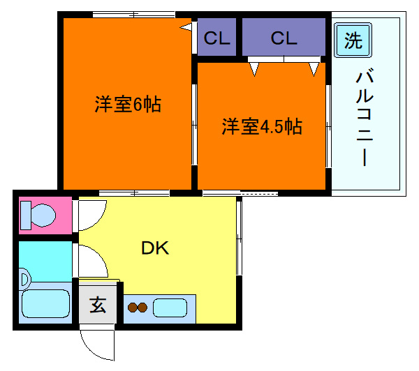 六甲アビタシオンの間取り