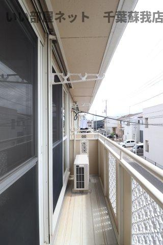 ヴェルメゾンおゆみ野Ｂのバルコニー|洗濯物もよく乾きそうな、陽当たり良好なバルコニーです！