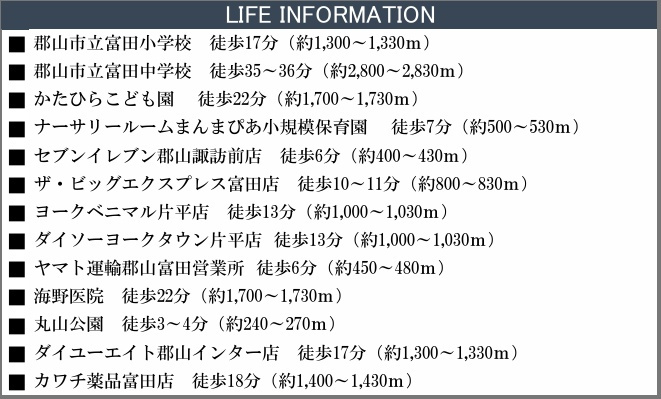 郡山市富田町字丸山　　　  １号棟　　　富田小学校、富田中学区　のその他|ライフインフォメーション