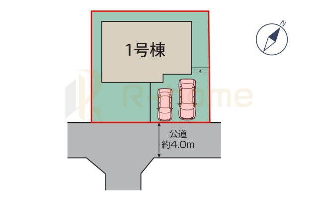 牛久市さくら台1丁目5期　新築戸建て　1号棟の区画図|大きなお買い物だからこそ、メリット・デメリットを伝えさせて頂きます。
R-homeにお任せください♪