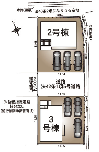 姫路市四郷町山脇第19（全2棟）3号棟の区画図|3号棟です。