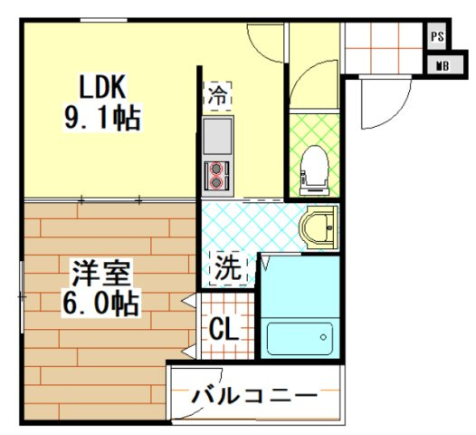 フジパレス弥刀Ⅰ番館の間取り