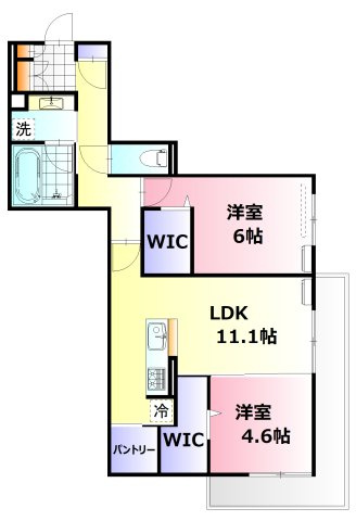 【間取り】 | ミルフォード皆実町