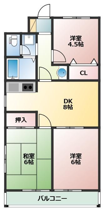 レジデンス富美浜の間取り