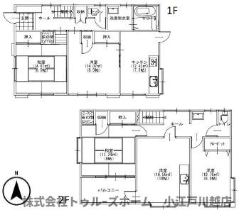 【間取り】 | 川越市大字小堤　中古戸建