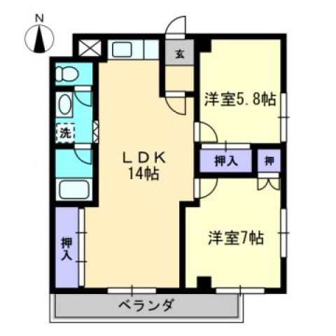マリーンルージュの間取り|間取図