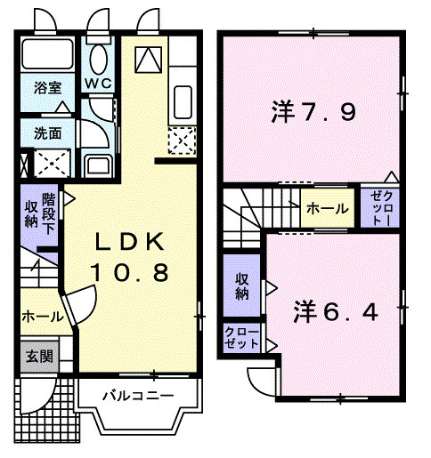 フローラルハイツⅢの間取り