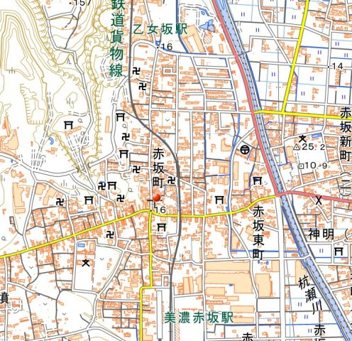 岐阜県大垣市一棟アパートの地図