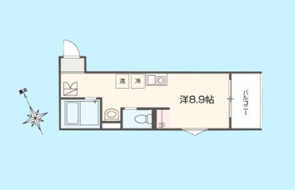 MELLAS相模原※初期費用分割後払いサービス利用可能物件の間取り
