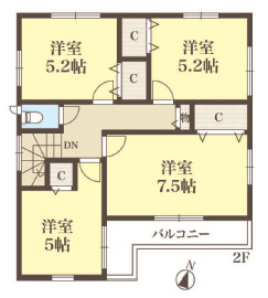 リノベの間取り|２階