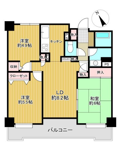 行田西口ローヤルコーポの間取り