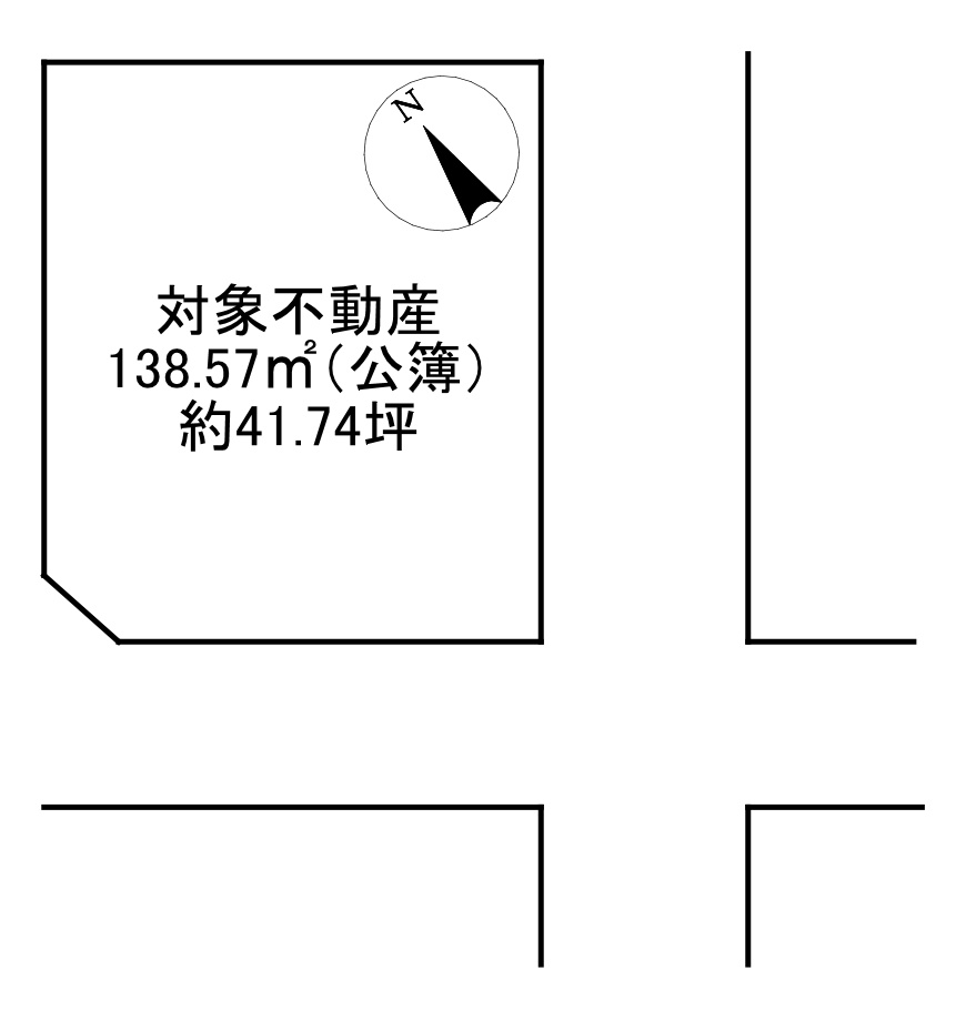 -三丁目不動産-　深谷市上野台　東南角地の土地図