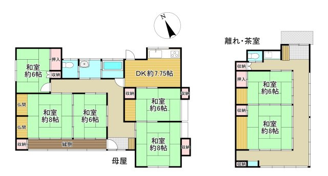 -三丁目不動産-　深谷市明戸　茶室付きの間取り