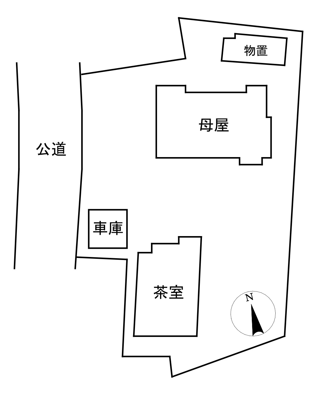 -三丁目不動産-　深谷市明戸　茶室付きの区画図