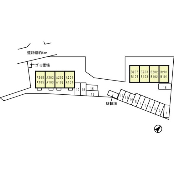 【区画図】 | セジュール藤井　A棟