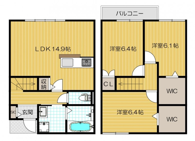 【間取り】 | メゾネットベッショ