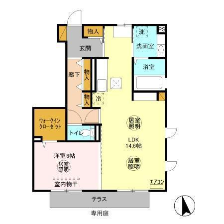 リヴィール ソワ Ⅱの間取り