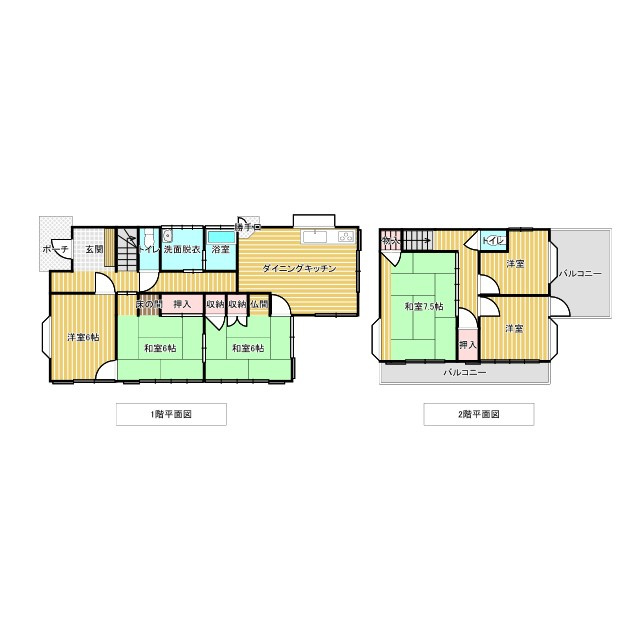 栃木市大町　中古戸建、和の趣と広さが魅力のゆとりある戸建住宅、新栃木駅まで歩いて8分♪の間取り