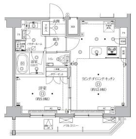 【間取り】 | クオリタス南大井 | 間取り図